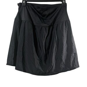 St John’s Bay Black Skirt 16W Plus Size Flowy A-Line Elastic Waist Casual